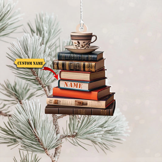 1-10 Christmas Tree Acrylic Hanging Ornaments Unique Book Lover Pendant Gift lot121, Ornament Decoration, Ornament For Gift, Ornament Christmas
