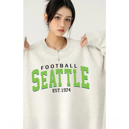Seattle Seahawks Football Sweatshirt, Seattle Seahawks Football Shirt Retro Style 90s Vintage Unisex Crewneck, Graphic Tee Gift For Football Fan Sport