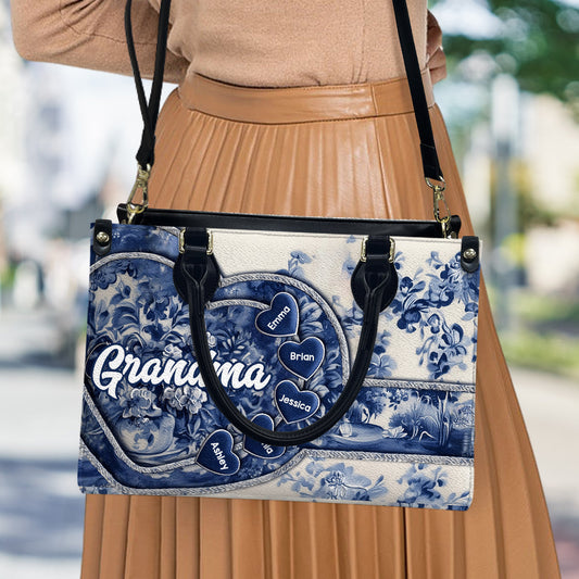 Grandma Nana Gigi - Personalized Grandma Leather Handbag