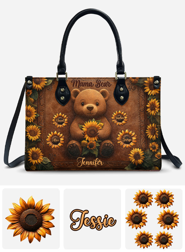 Mama Bear - Personalized Mother Leather Handbag