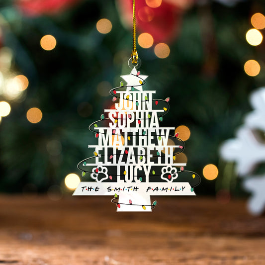Personalized Family Ornament Christmas, Christmas Tree Ornament , Personalied Family Christmas Tree, Christmas For Gif