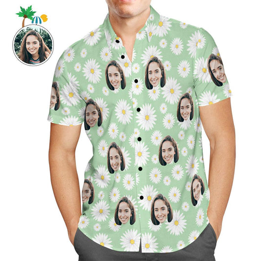 Léinte Haváís Saincheaptha Little Daisy Dearadh Aloha Beach Shirt For Men