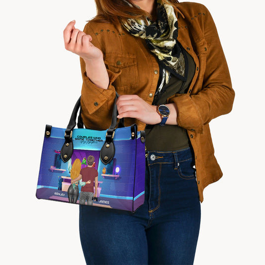 I Will Always Be Your Player Two - Video Game gift for boyfriend, husband, wife, girlfriend - Personalized Leather Handbag