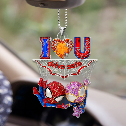 Wall-Crawler Couple Car Ornament - Personalized Gifts For Couple