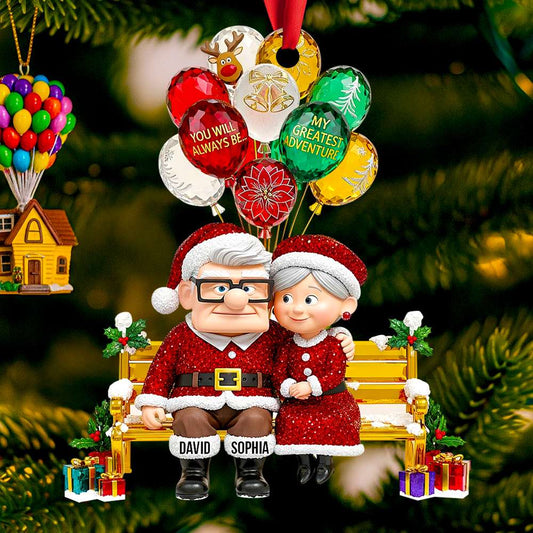 Romantic Couple Christmas Ornament - Personalized Gifts For Couple