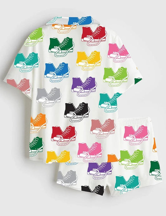 Women's Chucks And Pearls Pajama Set