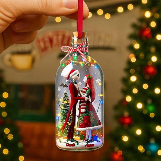 Skeleton Couple Christmas Ornament - Personalized Gifts For Couple