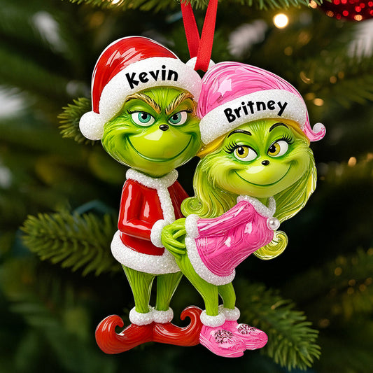 Green Couple Christmas Ornament Personalized Gifts For Couple