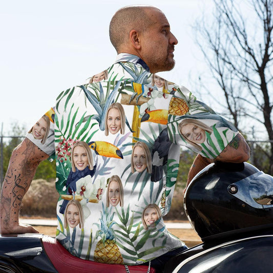 Léinte Haváís Saincheaptha Dearadh Éan Greannmhar Aloha Beach Shirt For Men