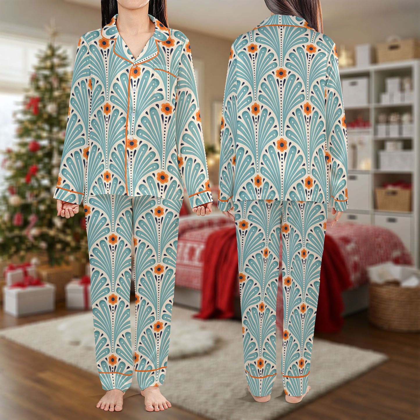 Cute Christmas Pajama Set – Cozy Girl Pajamas | Pajama Gift Set for My Love HPRPJMADL-01