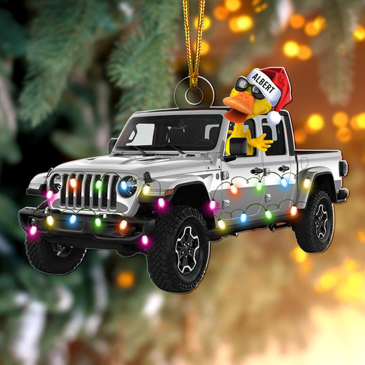Personalized Gifts For Off-road Lovers, Christmas Ornament Duck Couple