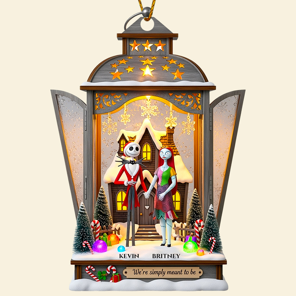 Gothic Christmas Lantern Ornament Personalized Gifts For Couple