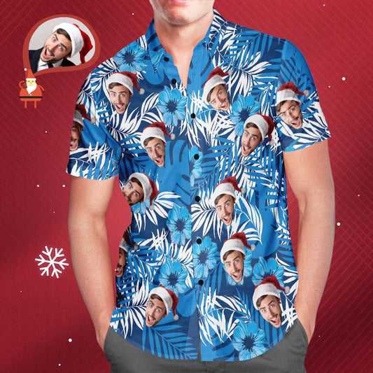 Lógó an Chustaim Léinte Haváís Bláthanna agus Duilleoga Dearadh Pearsantaithe Aloha Beach Shirt For Men