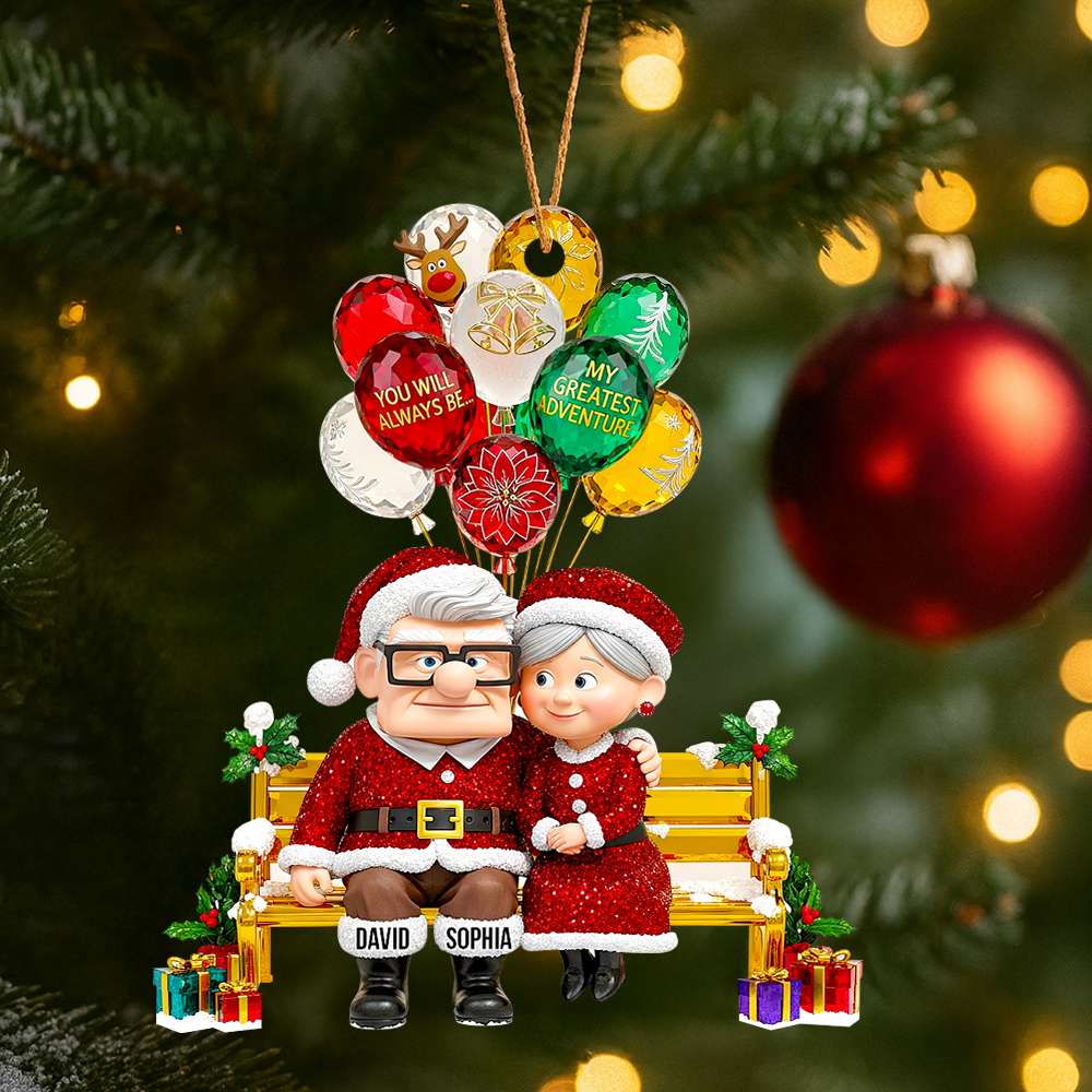 Romantic Couple Christmas Ornament - Personalized Gifts For Couple