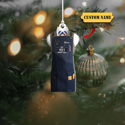 Lógó Bearbóir Pearsanta Ornáid Múnlaithe Saincheaptha, Bronntanas Nollag Do Bhearbóir, Ornáid Siopa Bearbóir, Ornáid Nollag Saincheaptha, Ornáid Nollag, Ornáid Do Bhronntanas