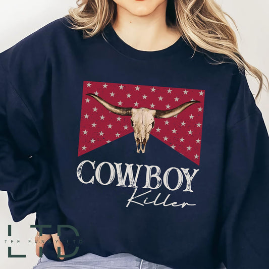 Cowboy Killer Shirt, Western Shirt, Southern gift, Country Girl, Country t-shirt, Vintage Tee, Retro Cowgirl cowboy Shirt, Boho Shirt 1