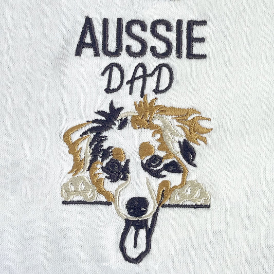 Custom Australian Shepherd Dog Dad Embroidered Apron, Personalized Apron with Dog Name, Best Gifts For Australian Shepherd Owners