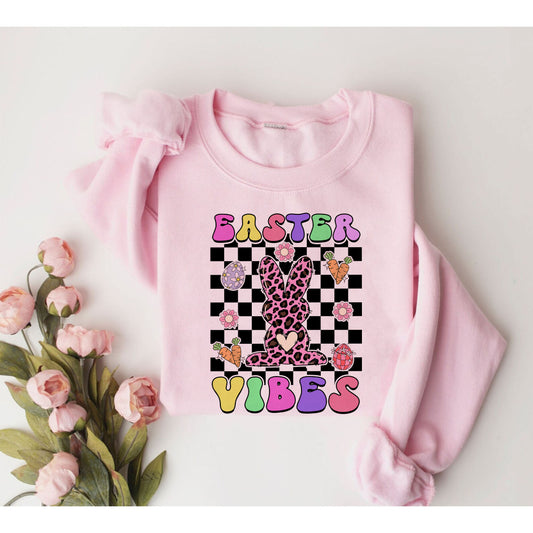 Sweatshirt Vibes Cásca, Léine Meaitseála na Cásca Teaghlaigh, Léine Cásca Teaghlaigh, Léine Gleoite Cásca Vibes, Léine Cásca Mná