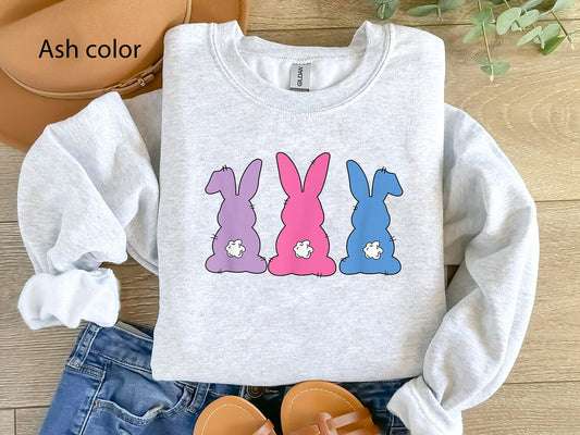 Sweatshirt Bunny Peeps Cásca, Léine Cásca, Léine na Cásca, Bronntanas Gleoite Cásca, Léine Cásca Leanaí, Léine Peeps, Geansaí Te Teaghlaigh na Cásca
