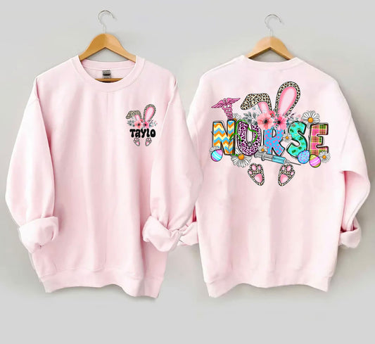 Sweatshirt Altra na Cásca, Léine Altraí Bunny Cásca, Léine Cásca Altra, Léinte RN, Bronntanas don Altra, Léine Sheachtain na Altra, Léinte Altranais