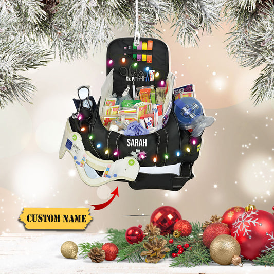 EMT Bag Personalized Christmas Ornament- Best Gift For EMT Workers, Custom Christmas Ornament, Ornament Christmas, Ornament For Gift