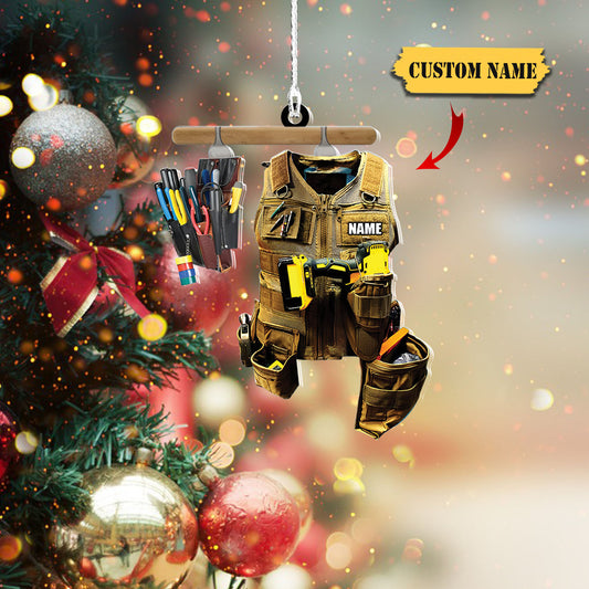 Electrician Electric - Custom Shaped Ornament, Christmas decor, Custom Christmas Ornament, Ornament Christmas, Ornament For Gift