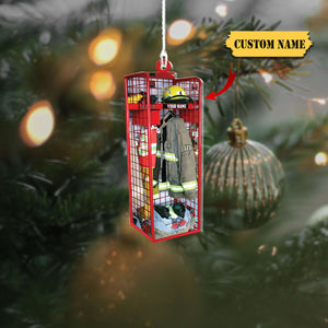 Flat 2D  Firefighter Christmas Custom Shaped Ornament, Christmas gift, Christmas tree decorations, Ornament Christmas, Ornament Gift