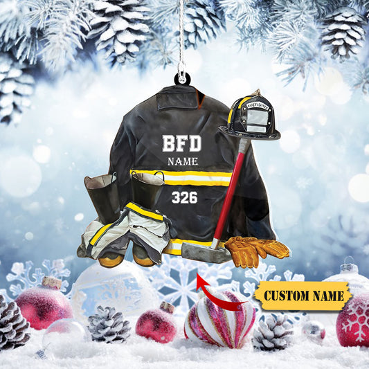Firefighter - Custom Shaped Ornament Christmas Ornament, Ornament For Him