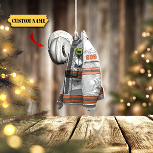Firefighter Chief Christmas Custom Shaped Ornament, Christmas gift, Christmas tree decorations, Ornament Christmas, Ornament Gift