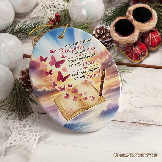 Blueprint in Mind, Heart and Soul Ornament, Heavenly Christmas Memorial Gift