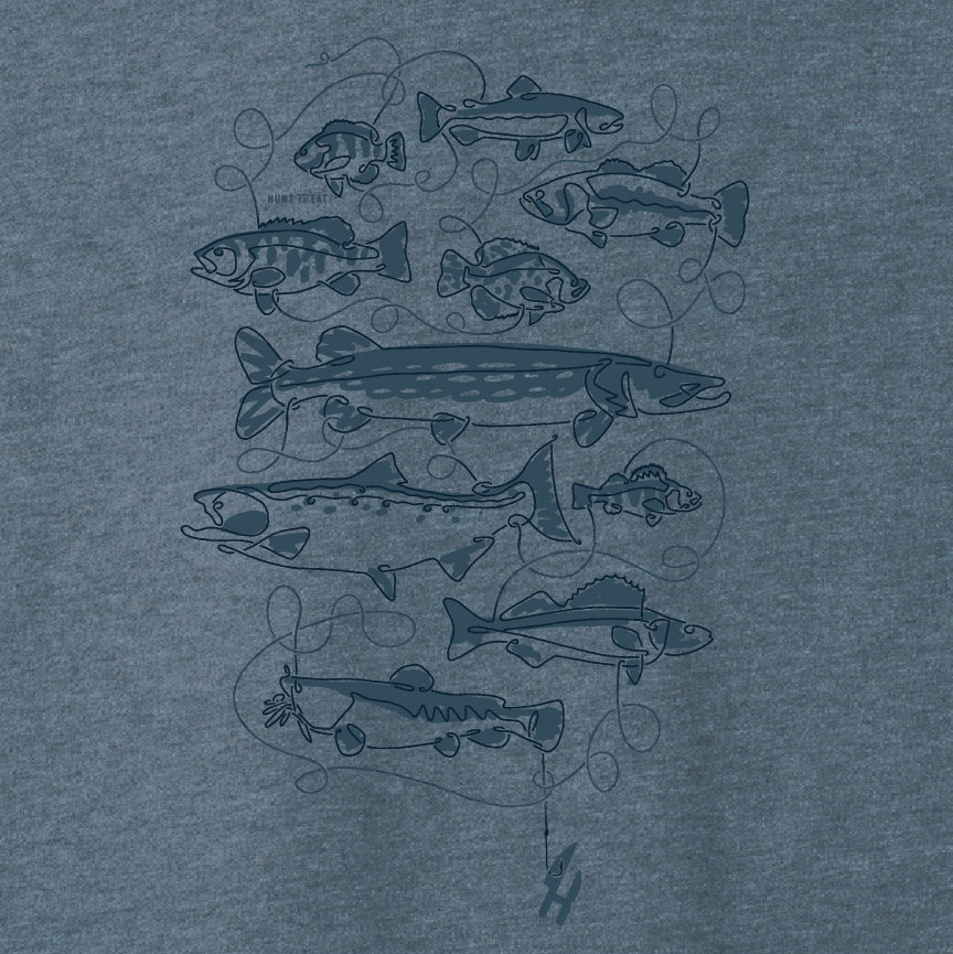 Fish on the Line - Men's/Unisex Cut T-shirt