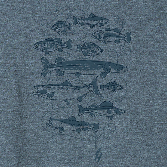 Fish on the Line - Women's Cut T-shirt