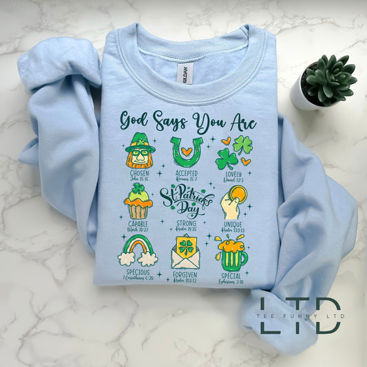 Deir Dia Is Tú Léine Lá Fhéile Pádraig,Léine Lá Fhéile Pádraig Críostúil, Véarsa Bhíobla Léine Lá Fhéile Pádraig, Faiche Phádraig,Íosa St Patricks