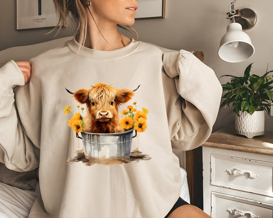 Geansaí Bó Highland, Sweatshirt Bó, Léine Boda, Bó Le Bláthanna, Léine Thiar, Léine Tíre, Léine Bó, Léine Cloigeann Bó