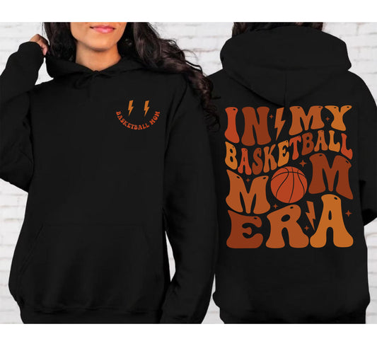 In My Basketball Mom Era Hoodie, Basketball Mom Shirt, Retro Basketball Season,Basketball Sweatshirt,High School Basketball Tee,Game Day Tee