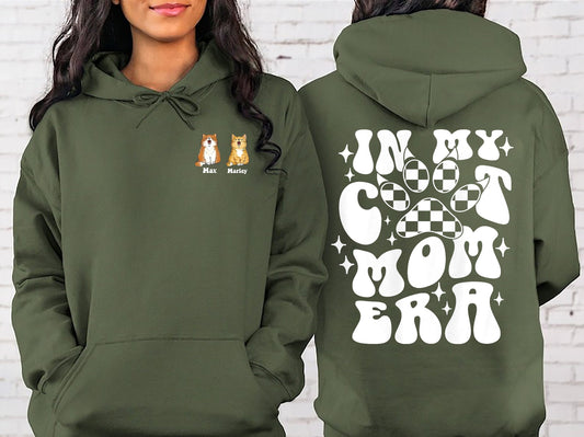 In My Cat Mom Era Sweatshirt, Custom Cat Shirt, Personalized Cat Mom Shirt, Cat Mom Sweatshirt, Custom In My Cat Mom Era Shirt, Cat Mom tee