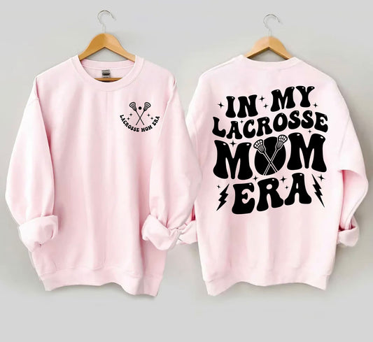 I Geansaí Ré mo Mhama Lacrosse, Cochaillín Mama LAX, Crewneck Lae Cluiche Retro, Léine Mam Bród Lacrosse, Cochaillín Mam Cúl báire, Bronntanas Team Mam