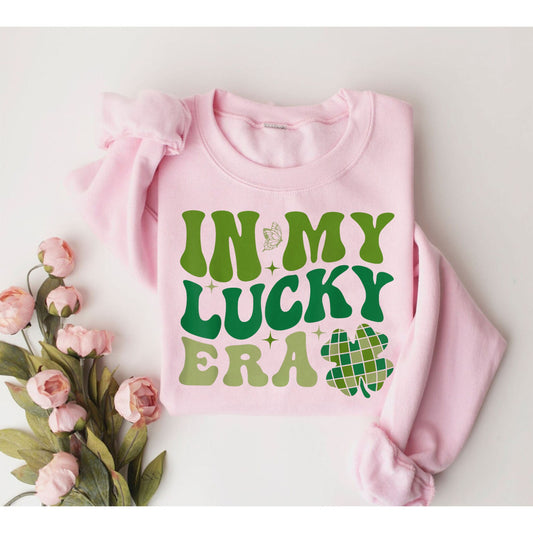 Copy of St Patrick's Day Sweatshirt, Lucky Charm Hoodie, St Patricks Day Shirt, Shamrock Shirt, Rainbow Sweater, Lucky Sweatshirt,Saint PatricksIn My Lucky Era St Patricks Day Sweatshirt