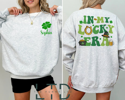 I Mo Ré Lucky Léine Lá Fhéile Pádraig, Léine Teaghlaigh Lá Fhéile Pádraig, Bronntanas Seamróige Do Lá Fhéile Pádraig, Léan Phádraig, Seamróg Lucky Shirt