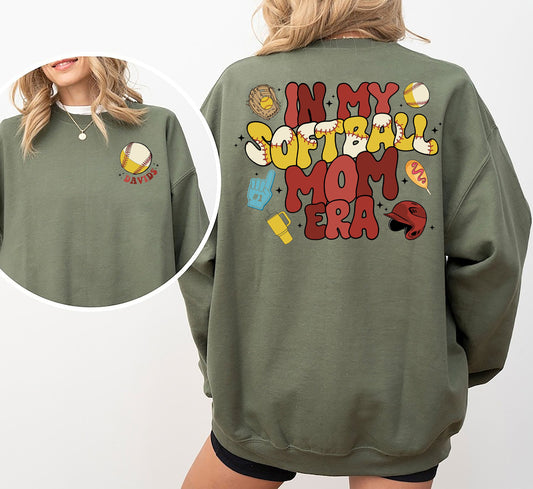 In My Softball Mom Era Sweatshirt, Softball Mama Shirt, In My Softball Mom Era, Team Mom, Game Day Shirt, Sport Mom Shirt,Gift For Mom