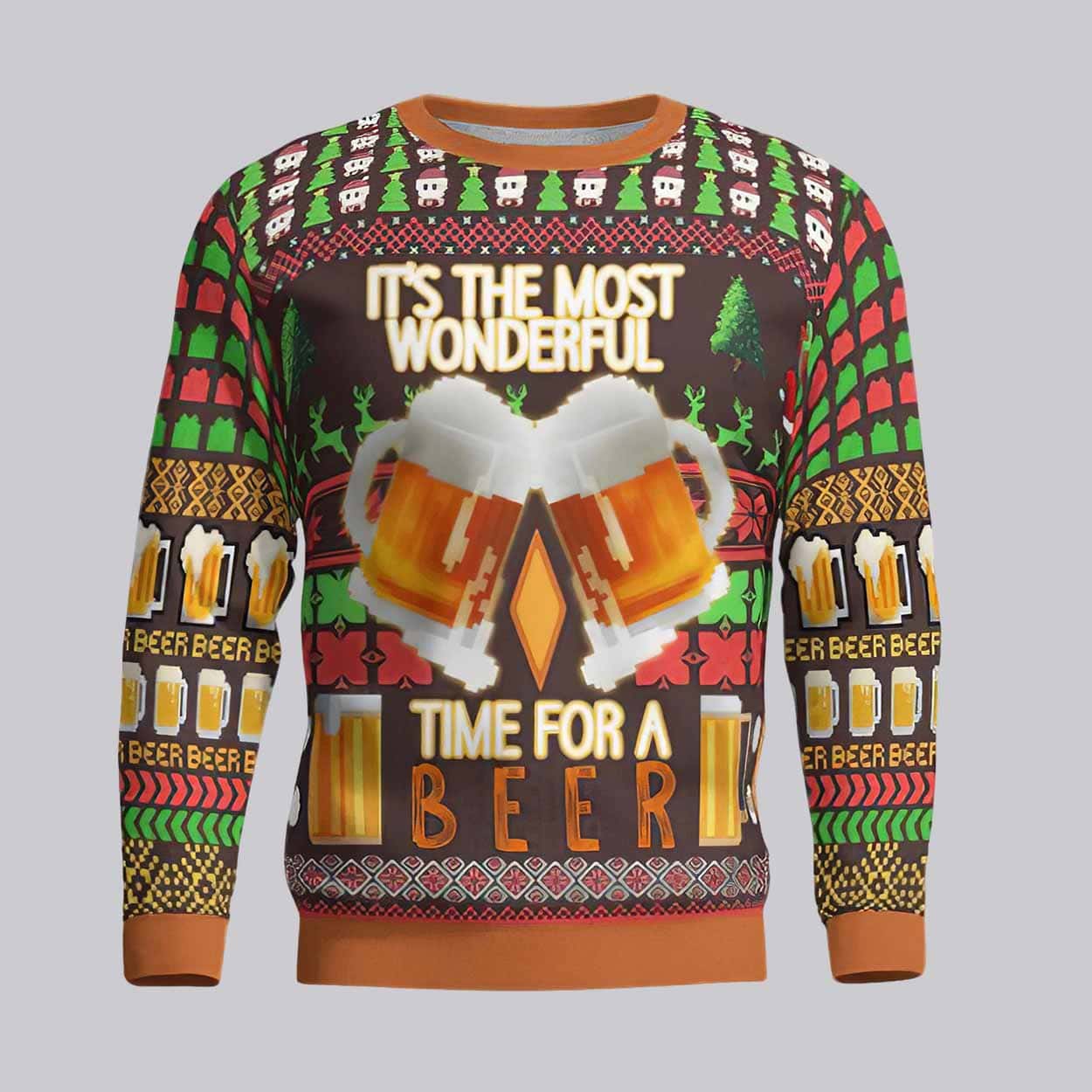 It's The Most Wonderful Time For A Beer Ugly Christmas Sweater