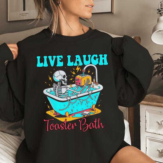 Geansaí Folctha Toaster Gáire Beo, Hoodie Unisex, Tshirt Bronntanais Sarcasm Greannmhar do Chailíní Bronntanais do Chailíní Bronntanais do Dheirfiúr