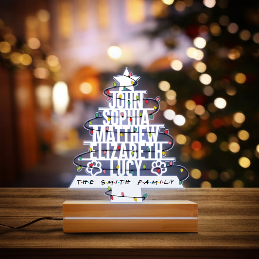 Teaghlach Pearsanta Le Solas Oíche Madraí, Bronntanas Pearsanta don Teaghlach, Solas Oíche cailín buachaill taobh leapa leapa, Bronntanas do Theaghlach na Nollag, Maisiú tí