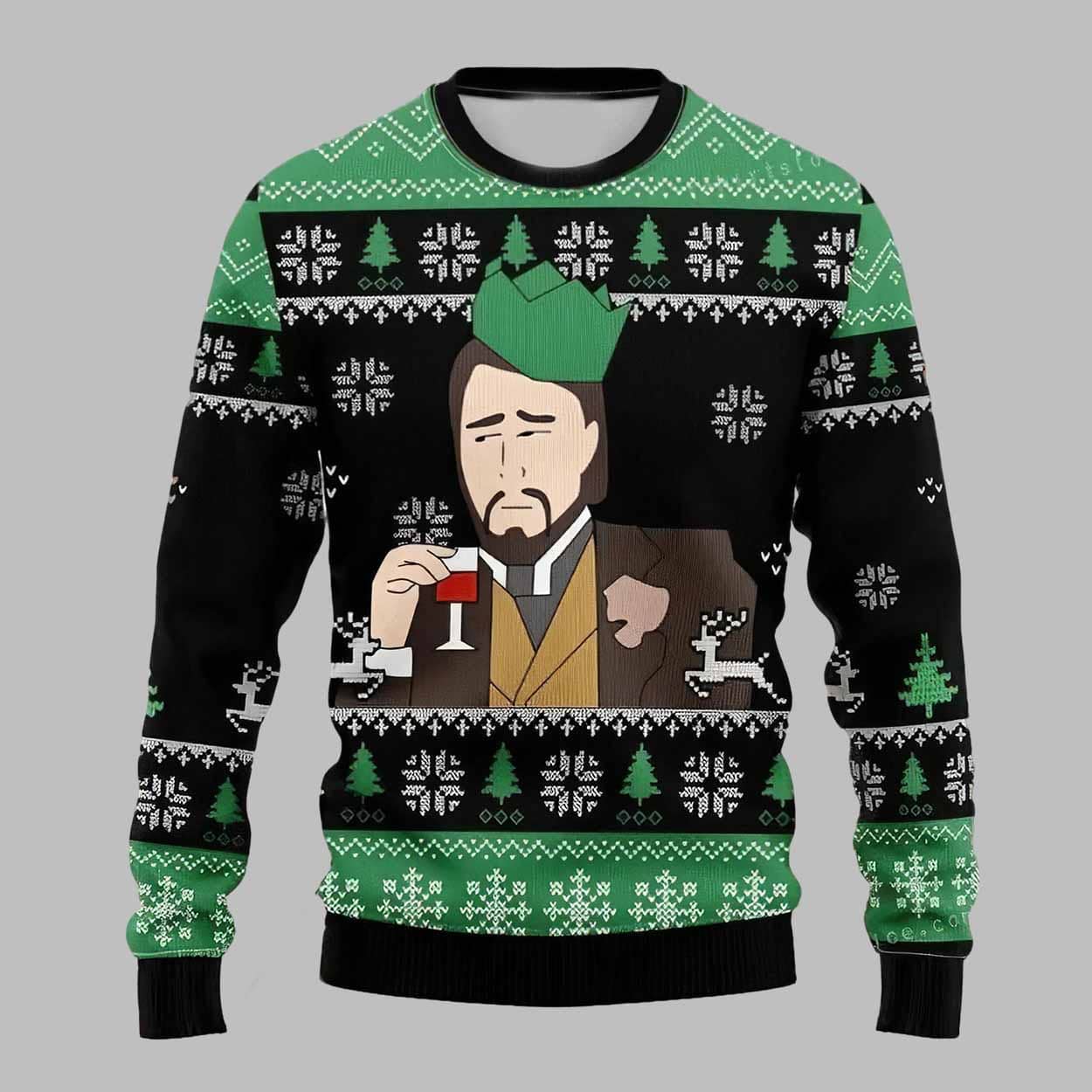 Leonardo Dicaprio Meme Ugly Christmas Sweater