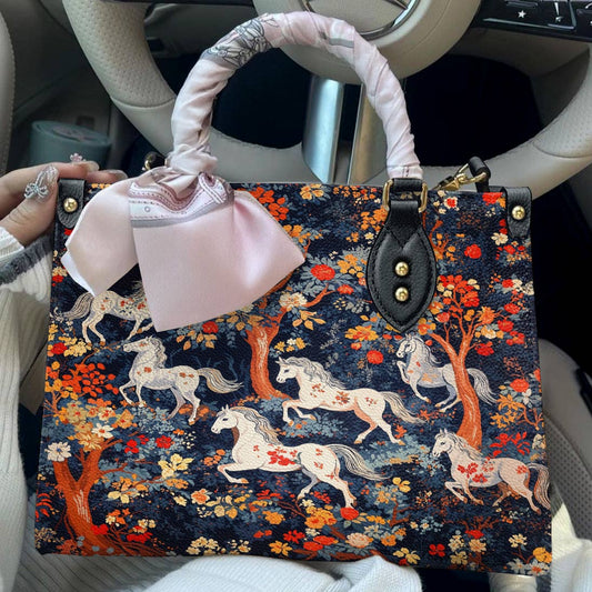 Leather Bag Enchanted Horses