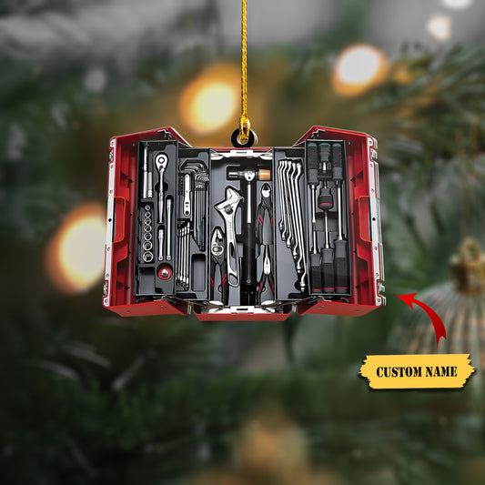 Personalized Mechanic Custom Shaped Scrylic Christmas Ornament, Gift For Mechanic, Custom Christmas Ornament, Ornament Christmas, Ornament For Gift