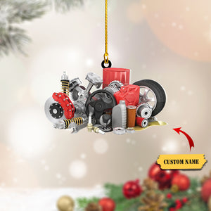Custom Name Mechanic Custom Shaped Scrylic Christmas Ornament, Gift For Mechanic, Custom Christmas Ornament, Ornament Christmas, Ornament For Gift