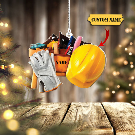 Mechanic Tools Set Civil Engineer Personalized Flat Ornaments, Gift For Dad