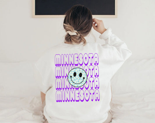 Minnesota sweatshirt, Minnesota Themed Crewneck, Minnesota Game Day Sweatshirt, Groovy College, Minnesota Tailgate Apparel, retro sweater
