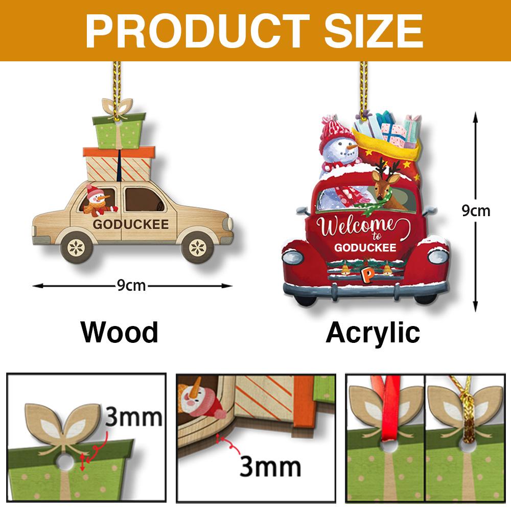 Kayaking Yellow Ducks - Personalized Christmas Ornament - Gifts for Kayaking Lovers